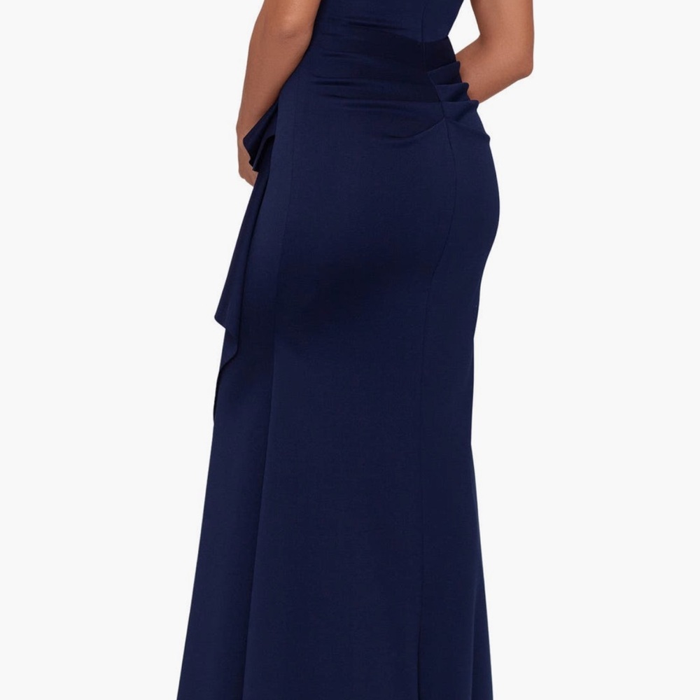 Xscape midnight blue evening dress